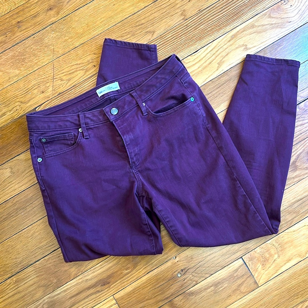 Gap Curvy True Skinny Maroon Pants
